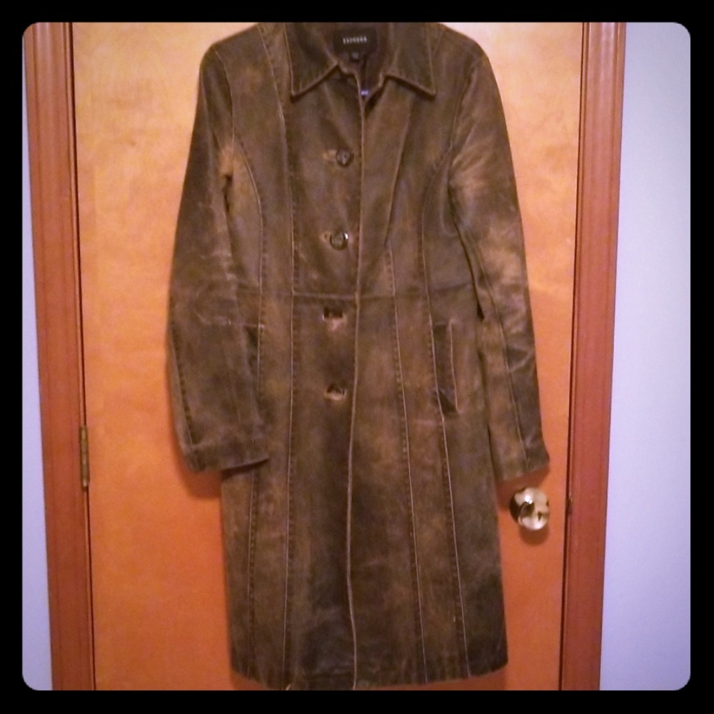 Brown leather jacket